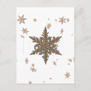 Schimmernde Schneeflocke Postkarte