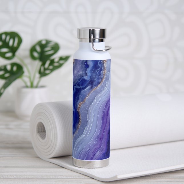 Schimmernde Tanzanite Kristallwasser Flasche (Yoga)
