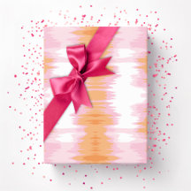 Schimmernder Ikat in Rosa und Orange