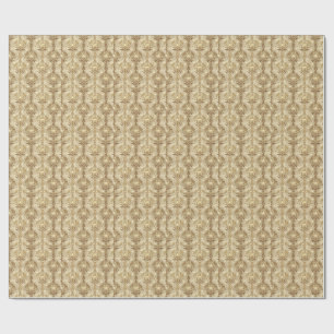 Schimmernder königlicher Luxus Gold Damast Blumenm Geschenkpapier