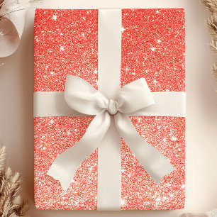 Schimmernder roter Ombre-Glitter Geschenkpapier