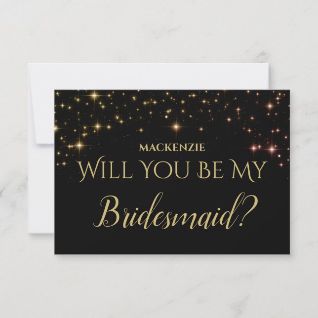 Schimmernder Sparkle wird meine Bridesmaid-Karte s RSVP Karte (Vorderseite)