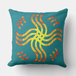 Schimmernder Stammes- Sun Kissen Für Draußen