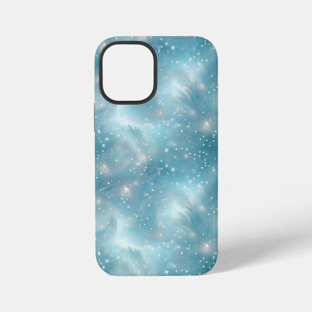 Schimmerndes blaues funkelndes Design  iPhone Hülle (Rückseite)
