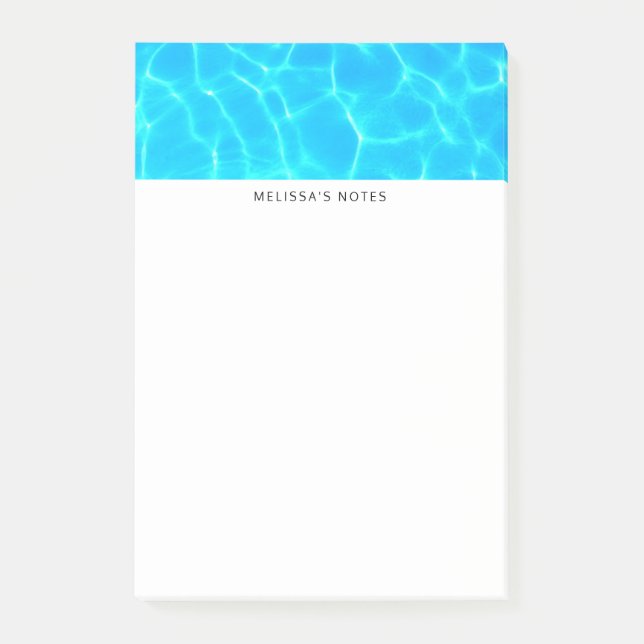 Schimmerndes Blue Pool Water Reflections Foto Post-it Klebezettel (Vorderseite)