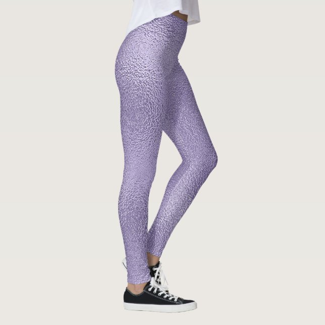 Schimmerndes Lila Glasdesign Leggings (Rechts)