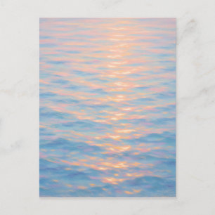 Schimmerndes Meer - Pastell-Malstil-Kunst Postkarte