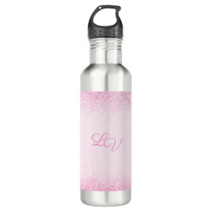 Schimmerrosa Glitzer Staub Edelstahlflasche