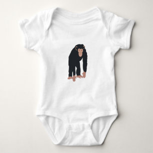 Schimpanse Affe   Baby Strampler