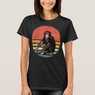 Schimpanse Affe Retro Vintage Schimpanse Wilder Zo T-Shirt