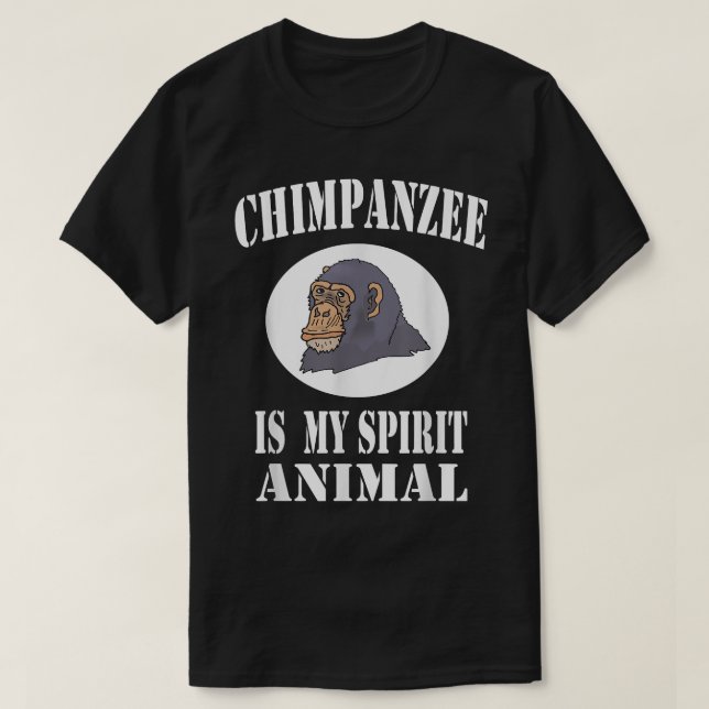 Schimpanse ist mein Geist T-Shirt (Design vorne)