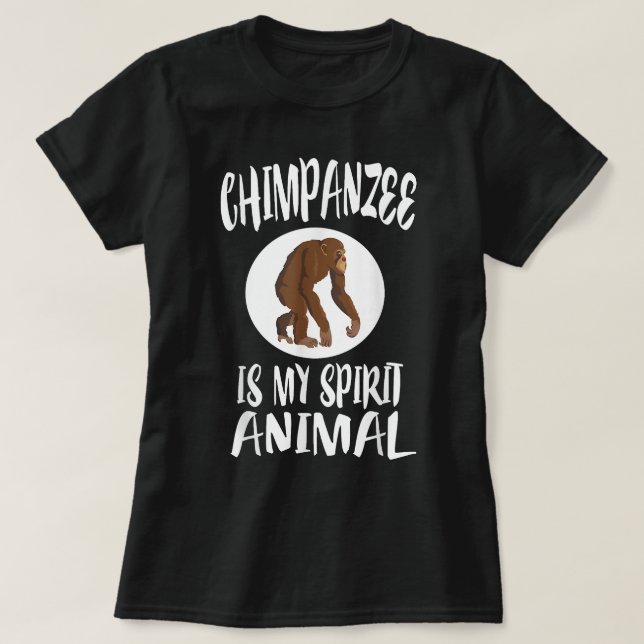 Schimpanse ist mein Geist T-Shirt (Design vorne)