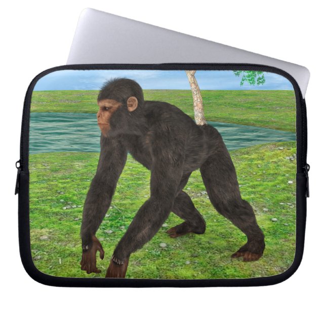 Schimpanse Laptopschutzhülle (Vorderseite)