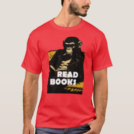 Schimpanse liest Bücher T-Shirt