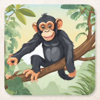 Schimpanse mit ihrem niedlichen Schwanz auf den Fi