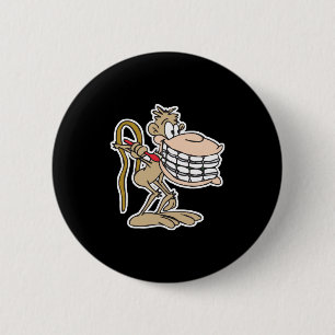 Schimpanse mit Zahnspange Button
