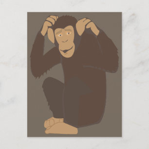 Schimpanse Postkarte
