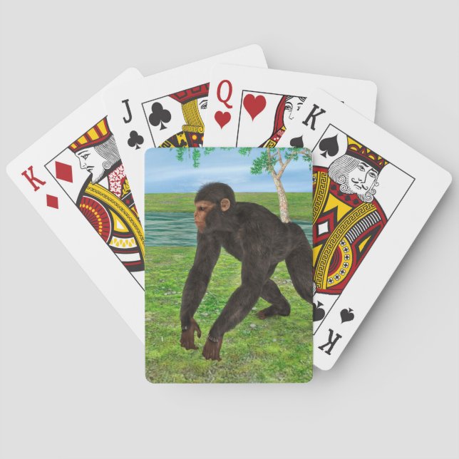 Schimpanse Spielkarten (Rückseite)