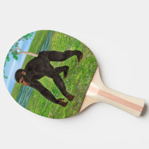 Schimpanse Tischtennis Schläger