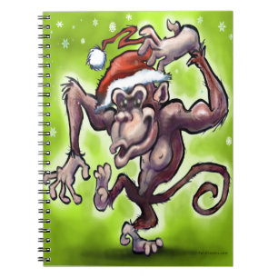Schimpanse Weihnachten Notizblock