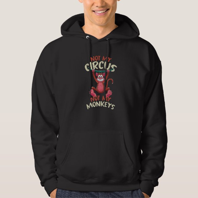 Schimpanse Zirkus Zoo Tier Affe   Affe Hoodie (Vorderseite)