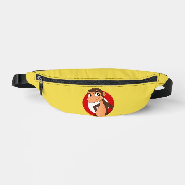 Schimpansen-Cartoon Bauchtasche (Vorderseite)