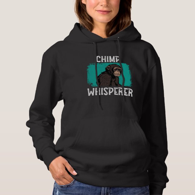 Schimpansen-Flüsterer  Schimpanse Affe Wildnis Wal Hoodie (Vorderseite)