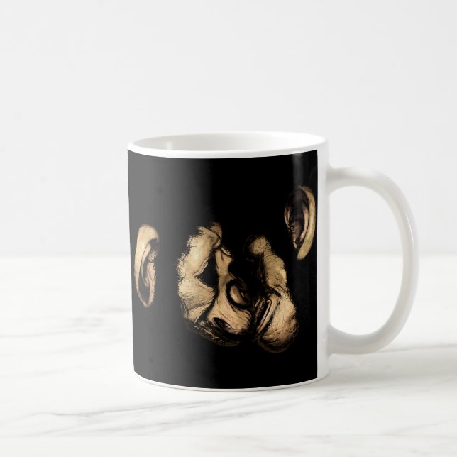 Schimpansen küssen tasse (Rechts)