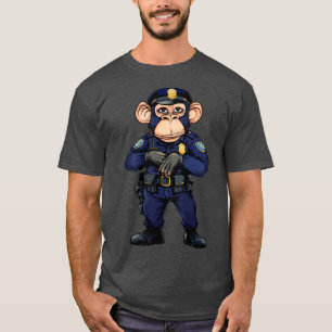 Schimpansen-Polizei-Affe - Schimpanse T-Shirt