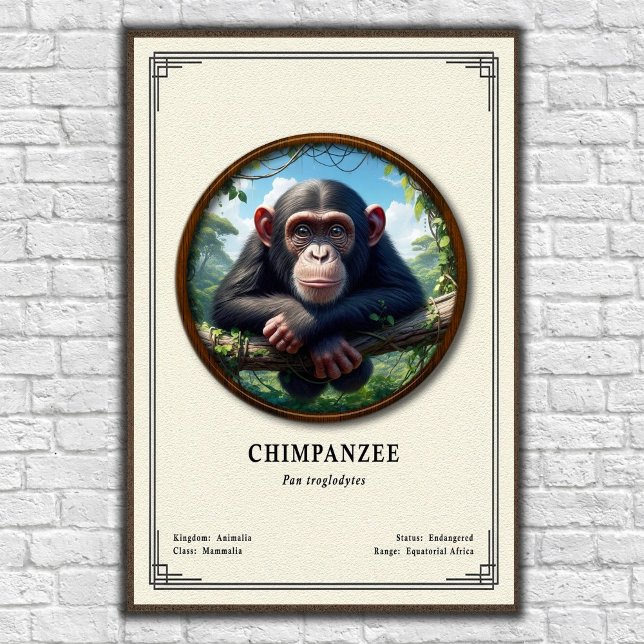 Schimpansen-Zoologie-Serie Poster (Von Creator hochgeladen)