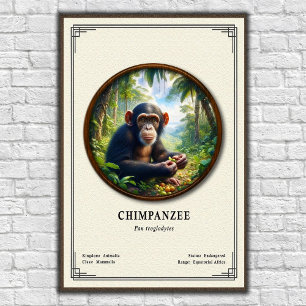 Schimpansen-Zoologie-Serie Poster