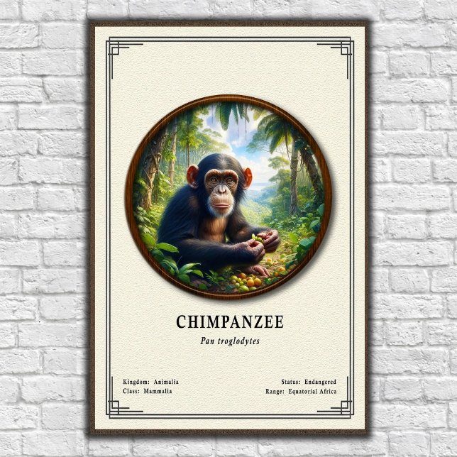 Schimpansen-Zoologie-Serie Poster (Von Creator hochgeladen)