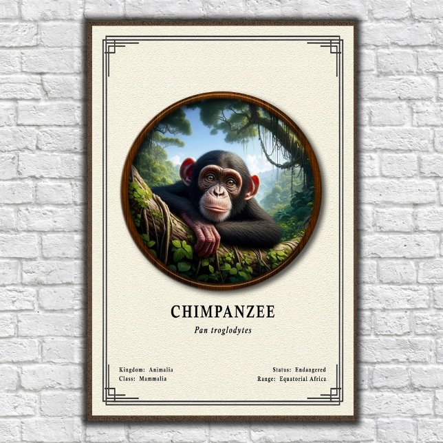 Schimpansen-Zoologie-Serie Poster (Von Creator hochgeladen)