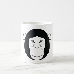 Schimpansengesicht-Silhouette Kaffeetasse