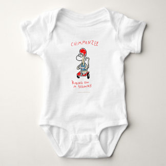 Schimpansereiten auf einem Segway Baby Strampler
