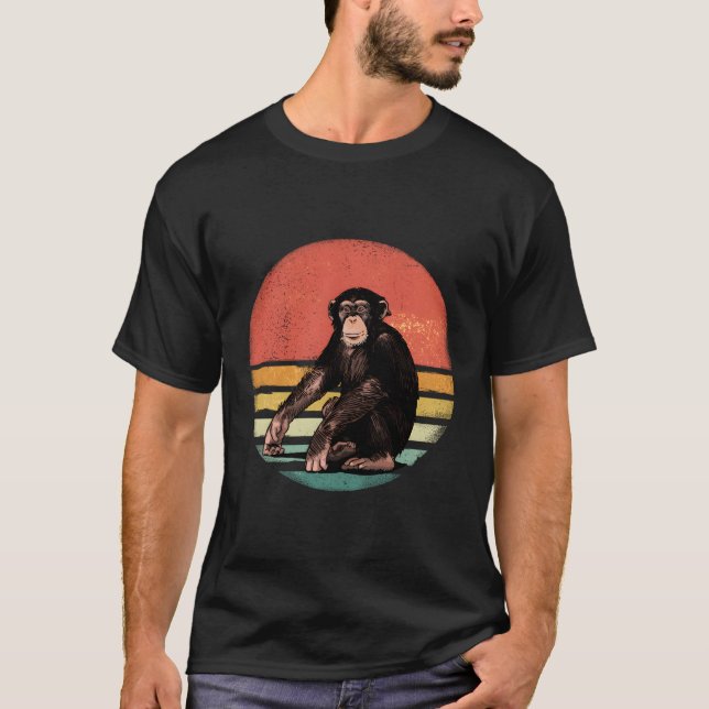 Schimpanzee Monkey Wild Forest Animal T-Shirt (Vorderseite)