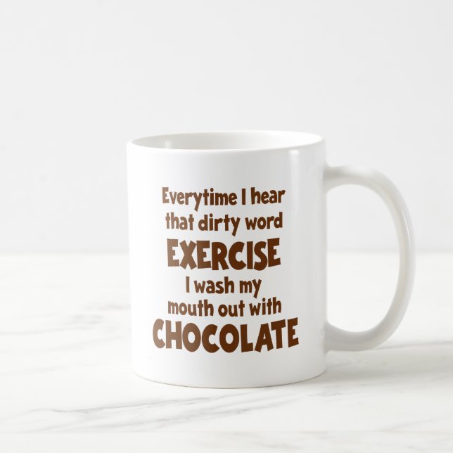 Schimpfwort-Übung 1, braun Tasse (Rechts)