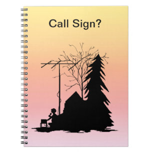 Schinken-Betreiber-Silhouette-Notizbuch mit Farben Notizblock