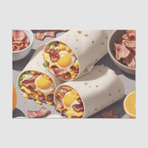 Schinken-Ei-Käse-Frühstückswrap Seidenpapier