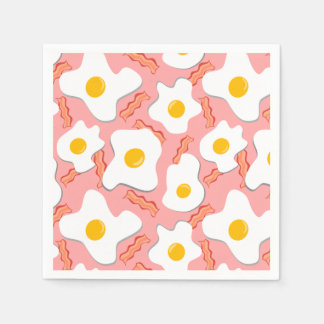 Schinken, Eier und Baconseiten Serviette