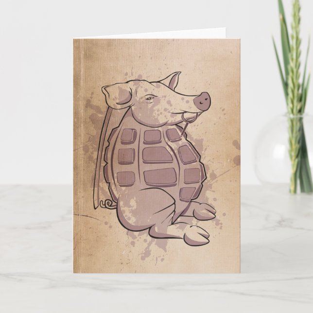 Schinken-Granate Karte (Vorderseite)