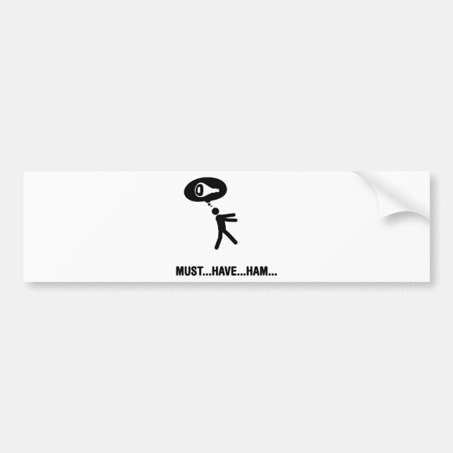 Schinken-Liebhaber Autoaufkleber (Vorne)