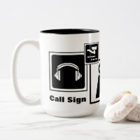 Schinken-Radio-Ikonen-Tasse fertigen Rufzeichen