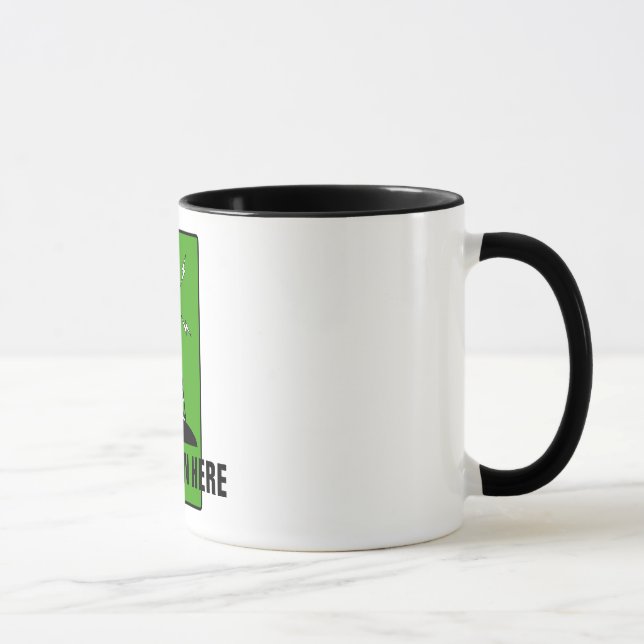 Schinken-Radio-personalisierte Rufzeichen-Tasse Tasse (Rechts)
