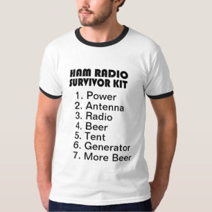 Schinken-Radio-Überlebend-Ausrüstungs-T - Shirt