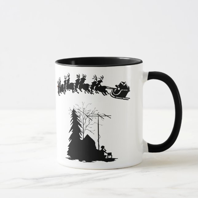 Schinken-Radio-WeihnachtsTasse - Tasse (Rechts)