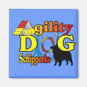 Schipperke Agility Geschenke Magnet