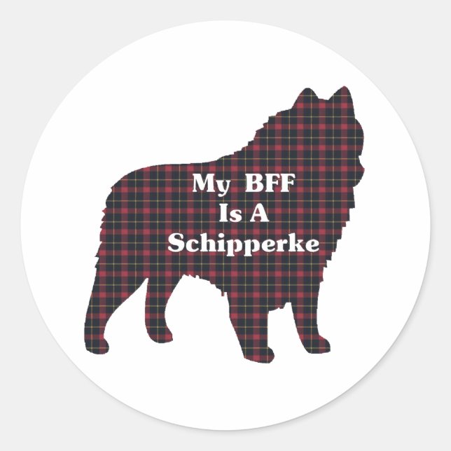 Schipperke BESTE FREUNDIN Geschenke Runder Aufkleber (Vorderseite)