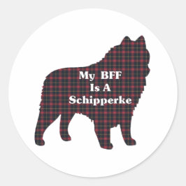 Schipperke BESTE FREUNDIN Geschenke Runder Aufkleber