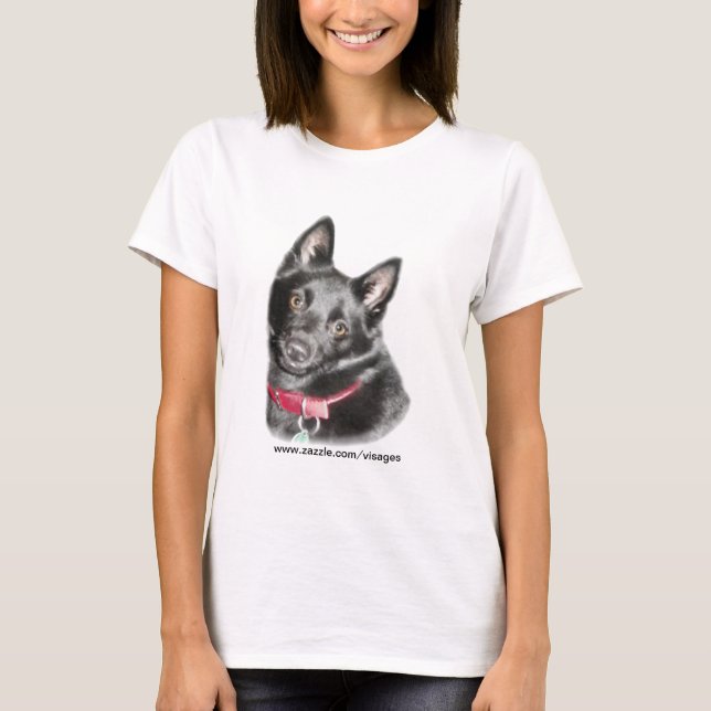 Schipperke-Bild T-Shirt (Vorderseite)